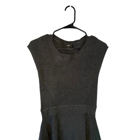 Mossimo Ribbed Sweater Dress, fit and flare, Women’s M Charcoal - Picture 2 of 10